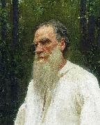 Ilya Repin Lev Nikolayevich Tolstoy shoeless. painting